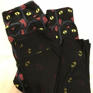 LuLaRoe One Size Cat Leggings - set of 2